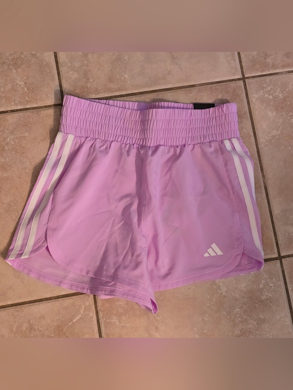 NWT Adidas Women's Pink 3" Pacer Shorts - XS